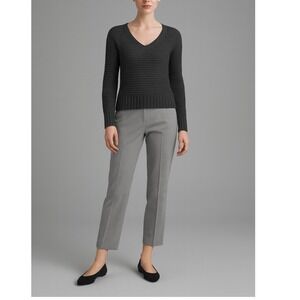 Aerie Black Knit V-Neck Sweater | Classic Long Sleeve Pullover